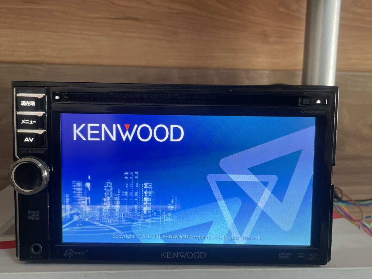 (19)KENWOOD MDV-333ワンセグCD/DVD/TV★地図デタ=無しCD再生不可ジャンク品_画像1