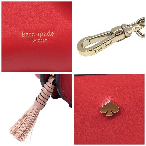 【送料無料】【本物】キュート★katespade★ケイトスペード★タイニーエレファントクロスボディ★レッド×ピンク★レザー★クラッチ★女性_画像8