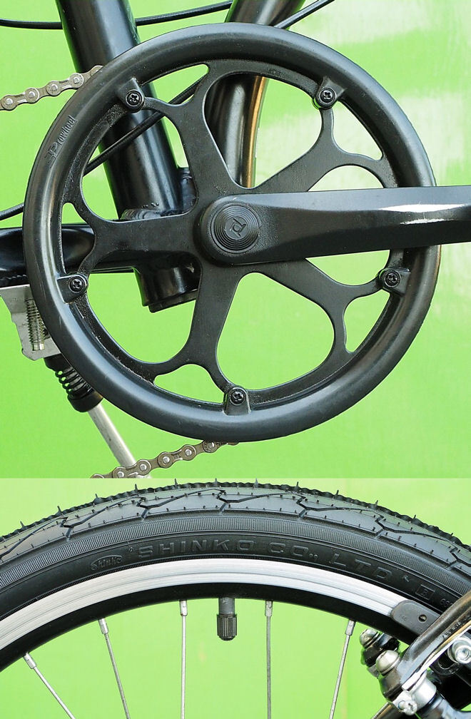tern(ターン)タイヤ新品)LInk A7)ほぼ綺麗)Shimano 7s)20インチ)ブラックカラー)折りたたみ自転車 中古 難あり_画像10