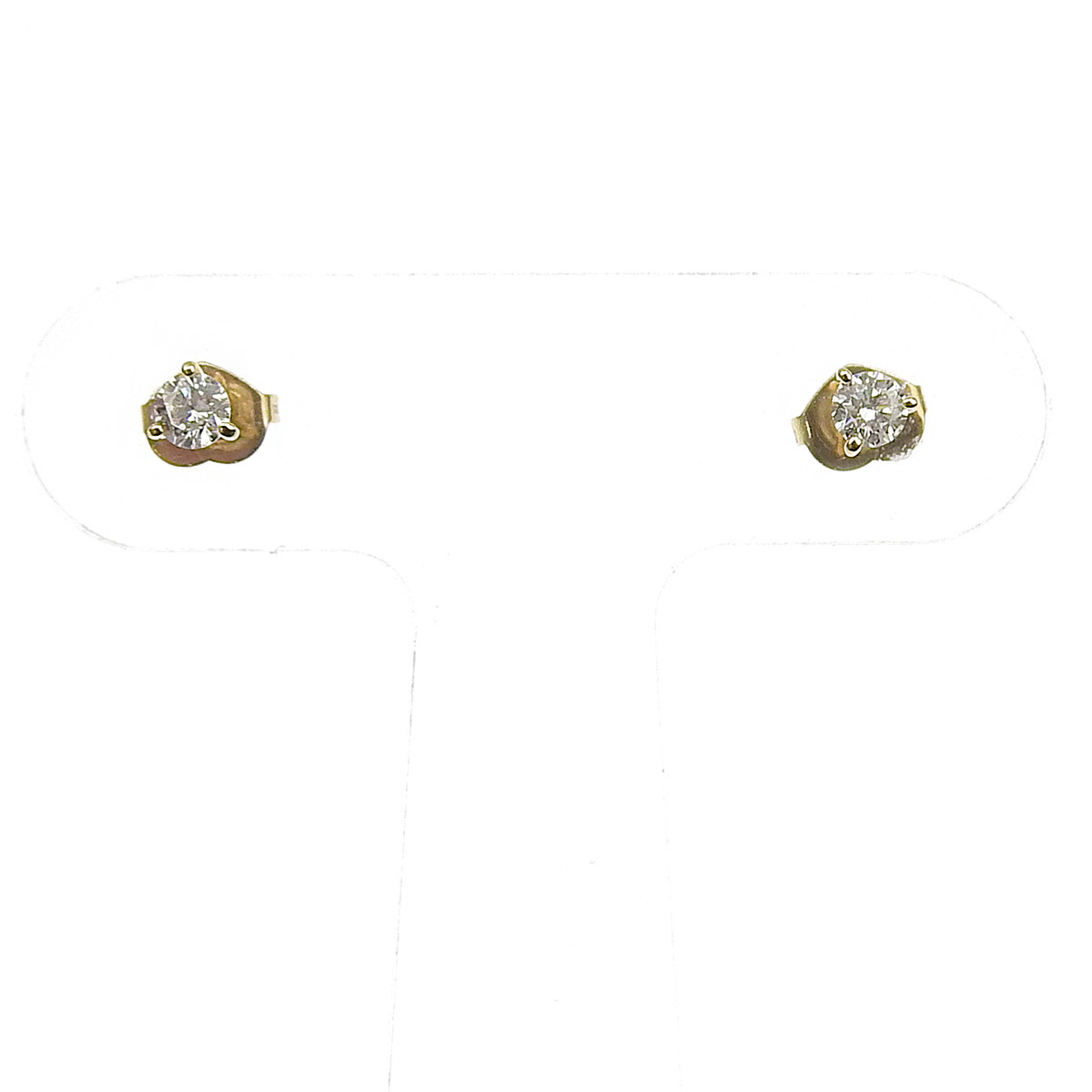 ポンテヴェキオ PONTE VECCHIO K18ＹG イエローゴールド ダイヤモンド 0.10ct 0.10ct 一粒ダイヤモンド ピアス レディース 4228_画像1