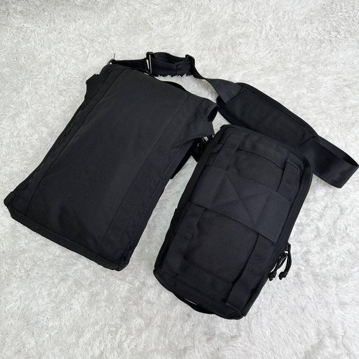 [ rare design 3way]BRIEFING shoulder bag body bag waist bag black black Briefing high capacity shoulder .. Cross body 