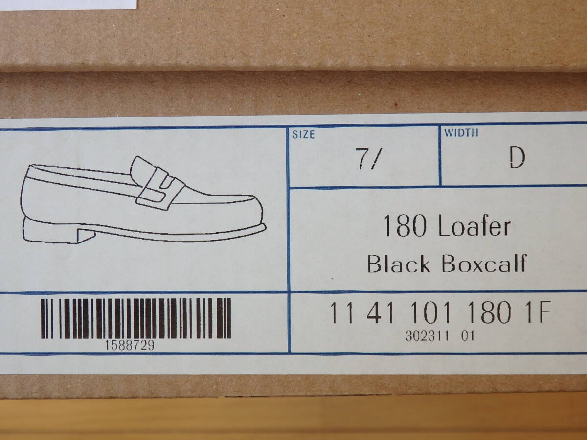☆新品！ 15.1万！ J.M.ウエストン J.M.WESTON 180 ローファー 7/D BLACK BOX CALF☆_ブラックボックスカーフです。