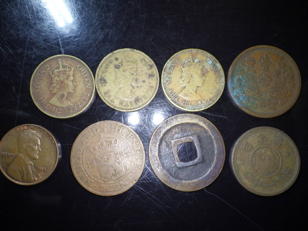 アンティークコイン含む　海外　国内　など銅貨500ｇ_画像9