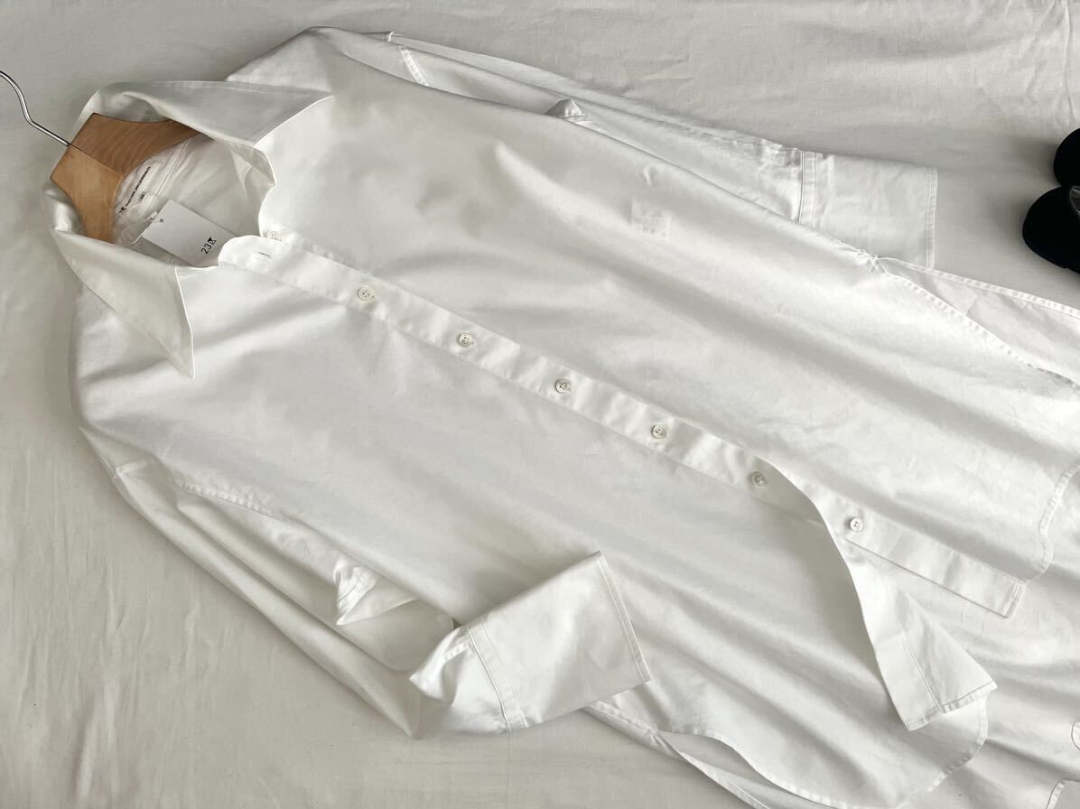 ◆23区　未使用品タグつき　白　ロングシャツ　ワンピース　チュニック_画像2