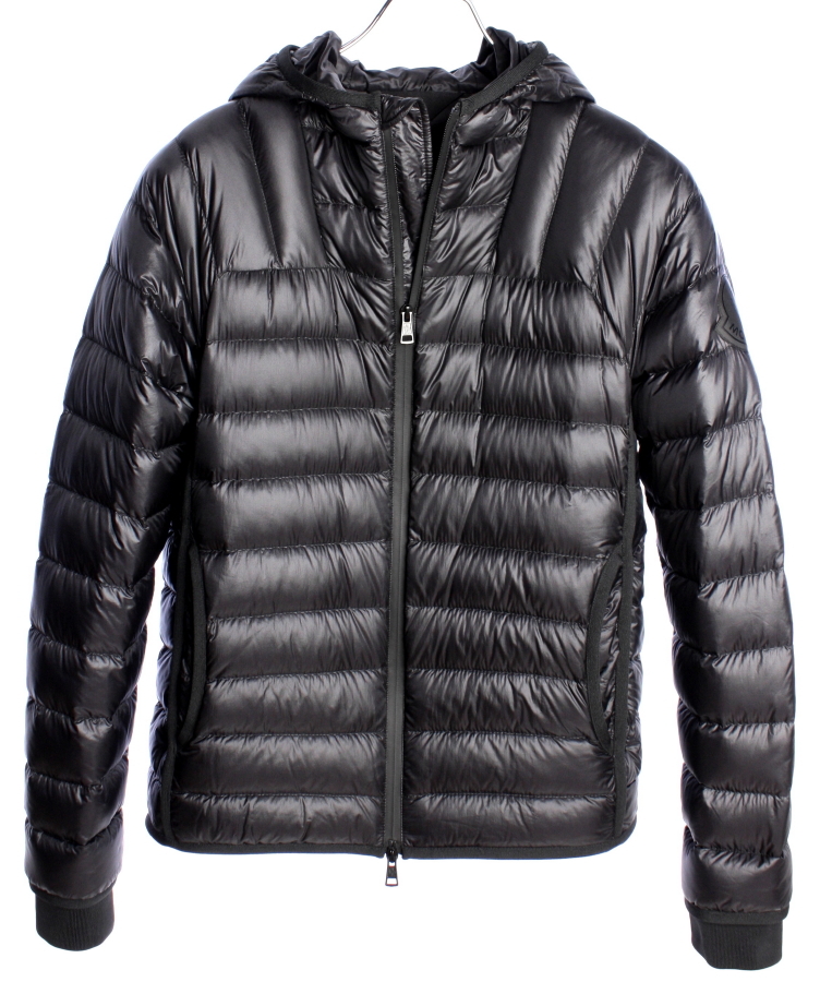 モンクレール ビッグロゴ ナイロン ダウン ジャケット　ブラック　　国内正規品 MONCLER　#A5_画像1