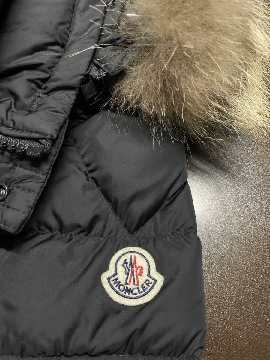 傑作 モンクレール　CLUNY ファー ナイロン ダウン コート　ブラック　MONCLER 国内正規品 #B4_画像4