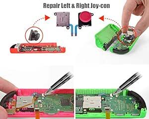 ElecGear 2個ジョイコン交換用ジョイスティック、Switch Joy-conとSwitch Lite対応の左/右コントロー_画像3