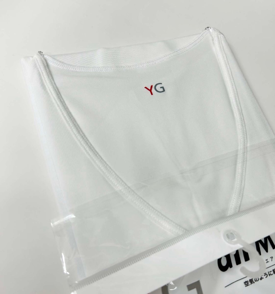 L ● グンゼ ＹＧ ● air MADE VネックＴシャツ ホワイト 20％OFF_画像4