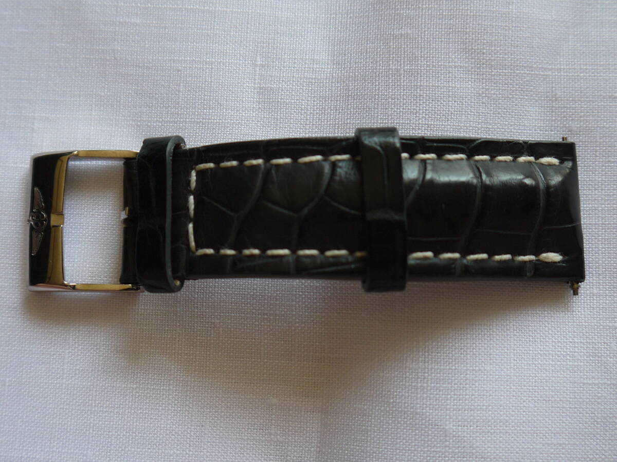 Breitling ブライトリング ナビタイマーGMT レザーベルト ブラック 純正K18尾錠（約6.3g）_画像5