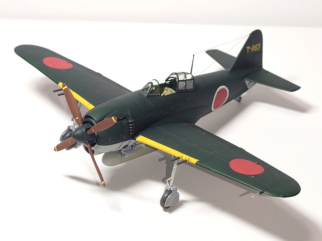 完成品☆1/72 紫電一一型乙 N1K1-Jb☆ AOSHIMA ☆作業台・足場付属_画像1