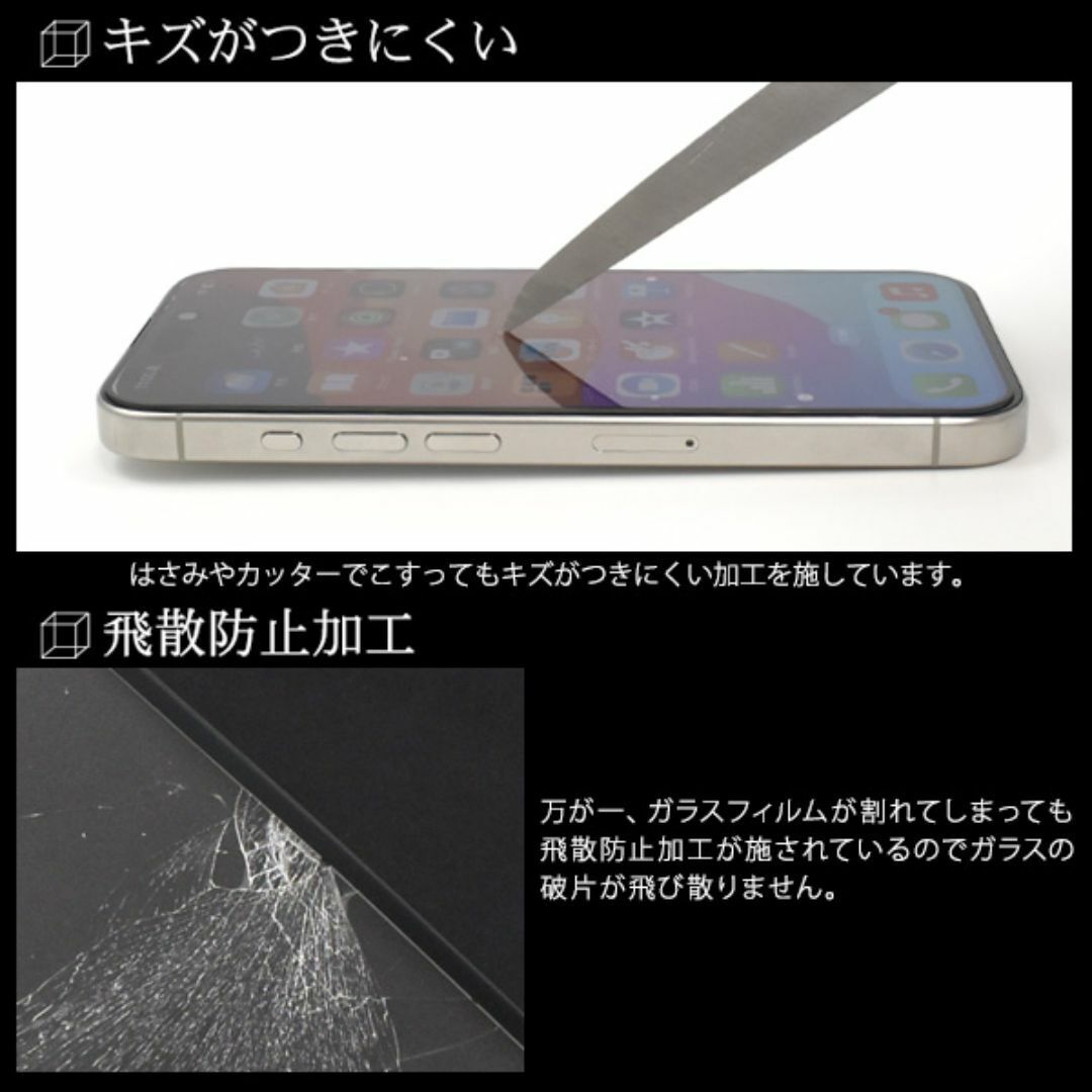 ガラスフィルムで液晶画面をガード！ iPhone 15 Pro用液晶保護ガラスフィルム