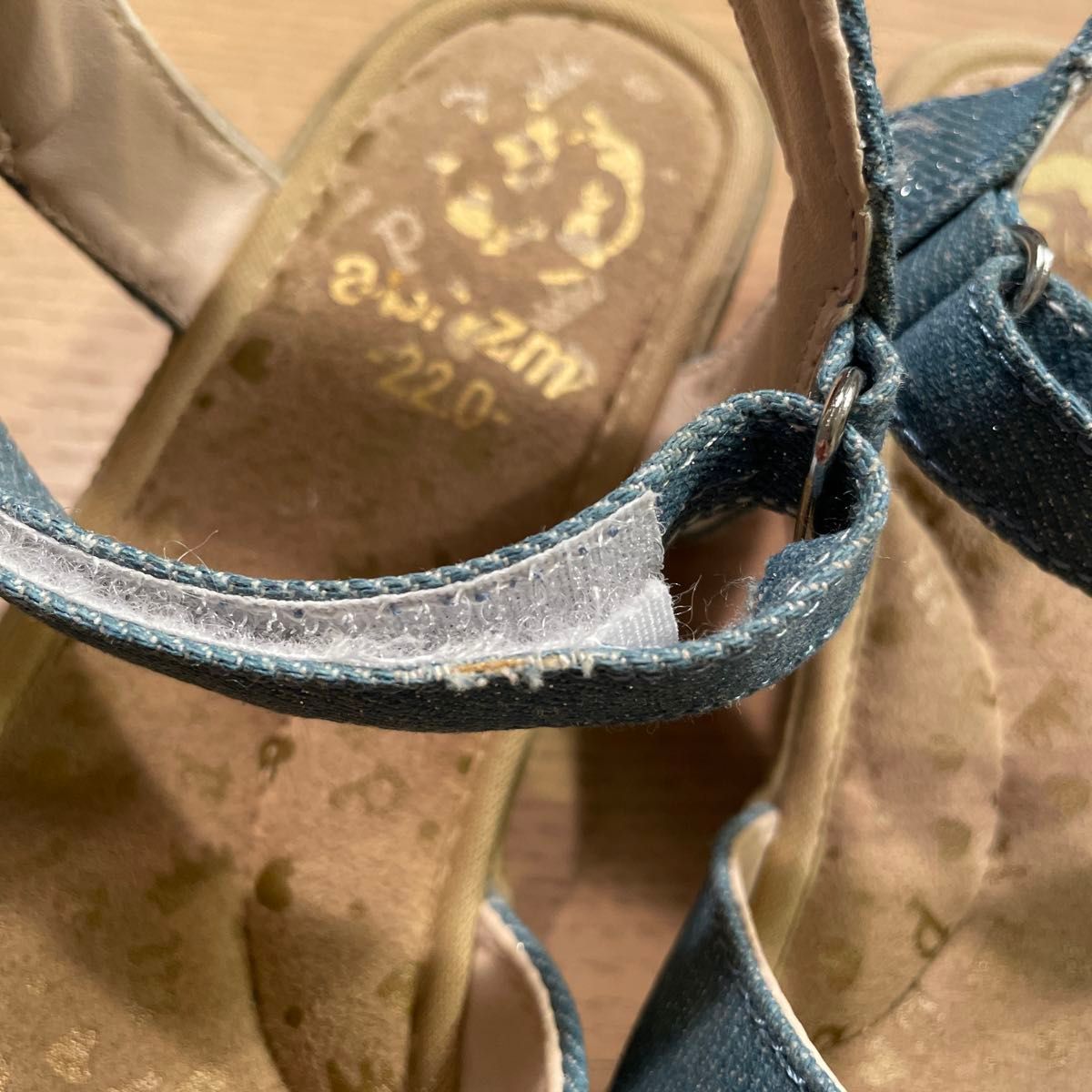 キッズ　女の子　サンダル　22㎝　夏　靴　ヒール  ストラップサンダル