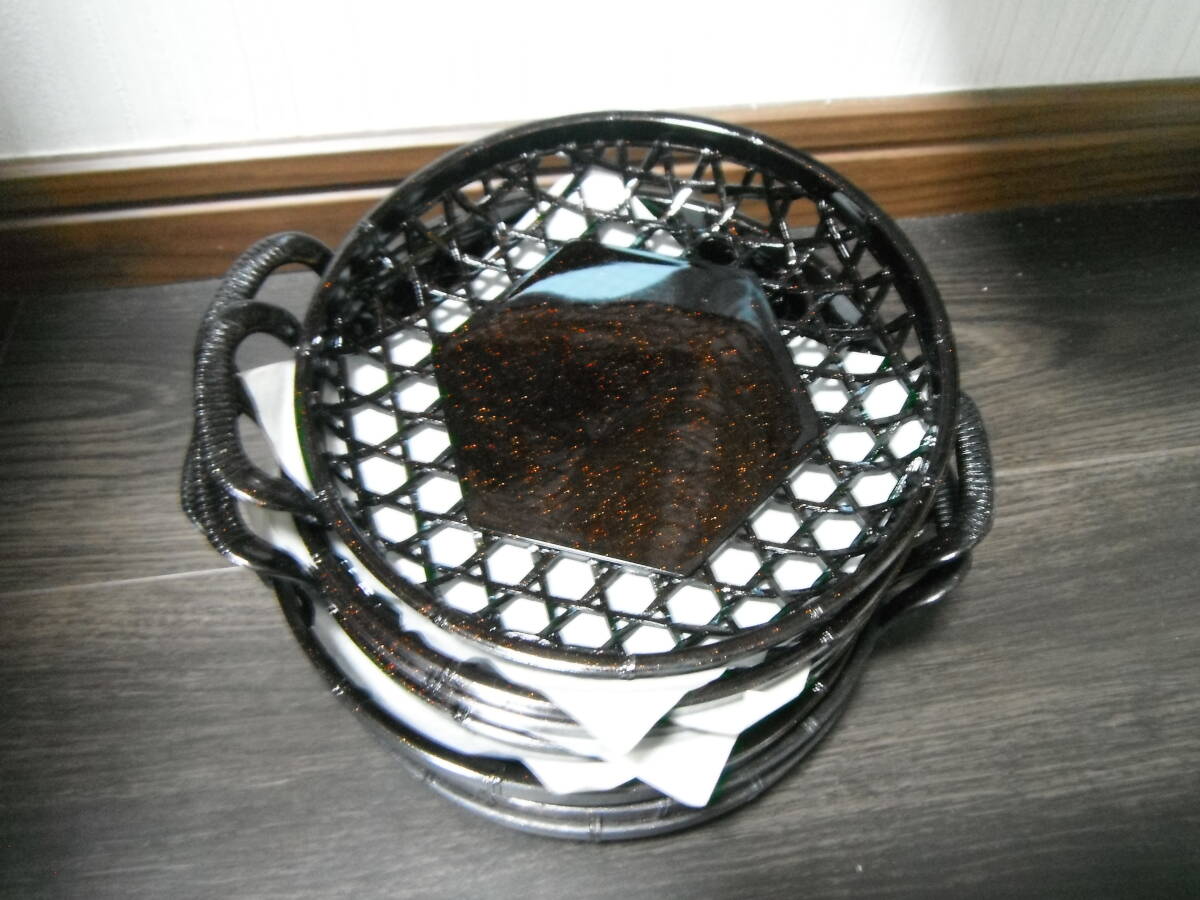 [ used ] one hand basket tea pearl 5 size 15. heaven .. plate Japanese-style tableware eat and drink shop business use 