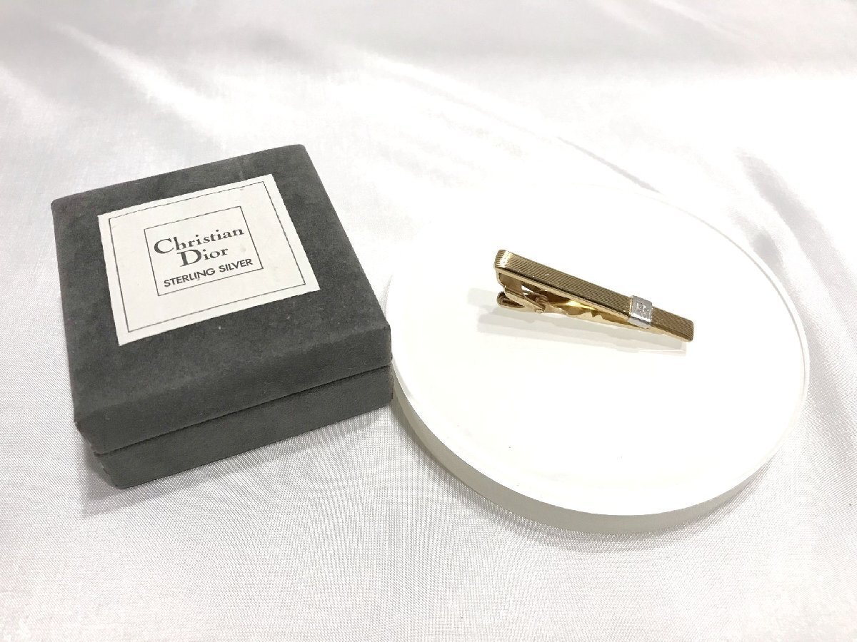 #[YS-1] Christian Dior Christian Dior tiepin # GP gold group total length 5cm # origin case have Germany made [ including in a package possibility commodity ]#D