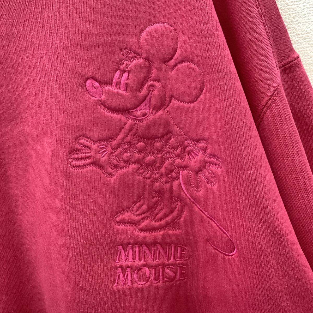 Disney MINNIE MOUSE 90s スウェット トレーナー ビンテージ ミニーマウス USA製 size XL 古着 希少 79606_画像3