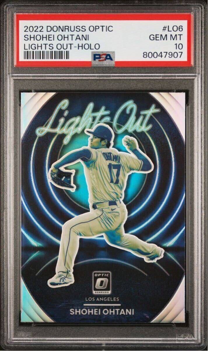 PSA10 Panini Donruss パニーニ ドンラス Shohei Ohtani 大谷翔平 Optic Lights Out Holo オプティック ライツアウト ホロ 2022 LO6_画像3