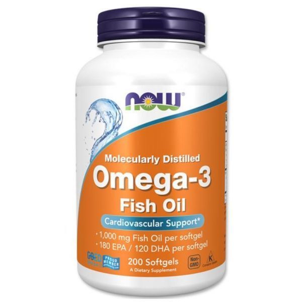 [ EPA 180mg / DHA 120mg ] NOW company Omega 3 200 pills : fish oil omega-3 fish oil 