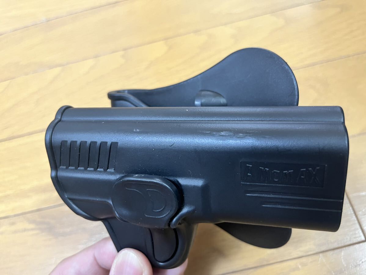 中古 AMOMAX アモマックス S&W M&P9用 ホルスター ブラック 黒 装備 ミリタリー サバゲー_画像3