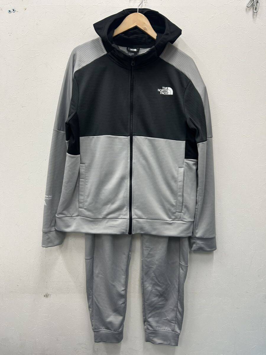 ⑰THE NORTH FACE ザノースフェイス ジャージ パーカー パンツ セットアップ 上下セット グレー サイズL NF0A823P
