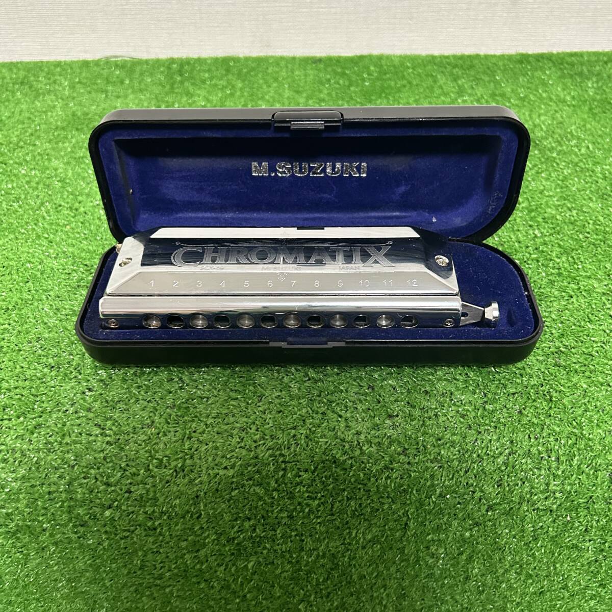 M.SUZUKI Suzuki Suzuki musical instruments SCX-48 V2 black matic harmonica 12 hole long stroke musical instruments case attaching secondhand goods present condition goods 