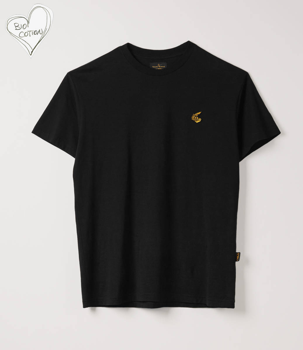 ● Vivienne Westwood ヴィヴィアンウエストウッド 新品 半袖 Tシャツ BOXY M 黒 ORB オーブ ブラック オーガニックコットン ワッペン_画像2