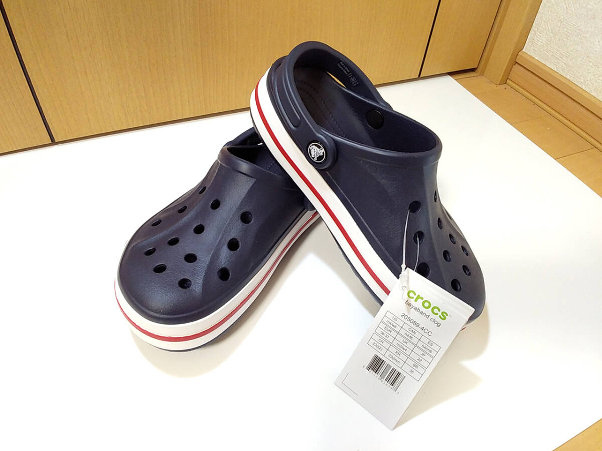 crocs Bayaband Clog 205089 Navy Color Sandal Size 22cm クロックス バヤバンド クロッグ ネイビー 女性～子供向けサイズ_画像1