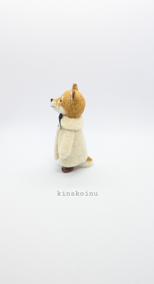 犬 柴犬 コート犬 ハンドメイド 羊毛フェルト ミニチュア インテリア雑貨 kinakoの画像3