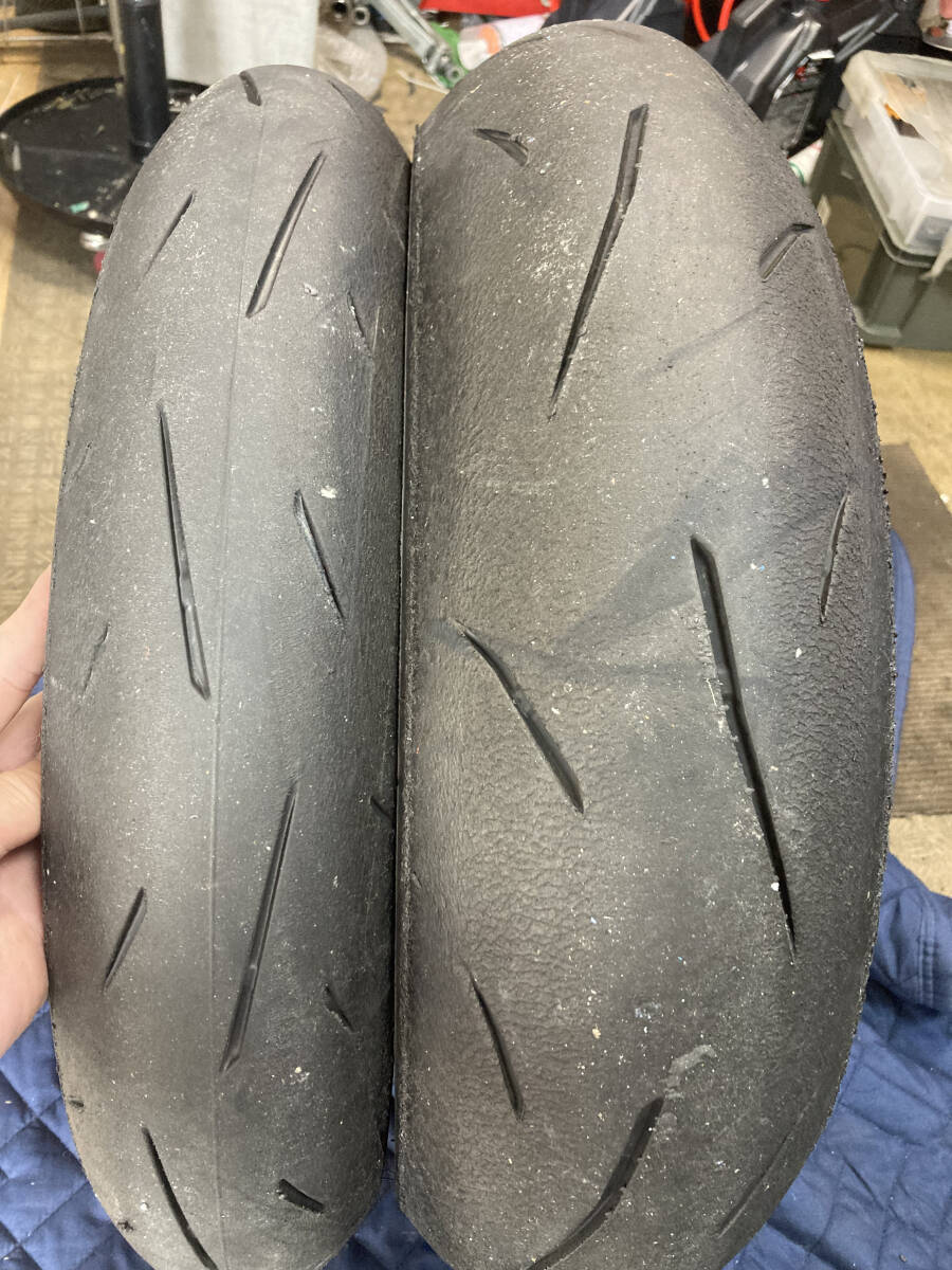  б/у шина передний и задний в комплекте Dunlop α13SP 110/70R17 150/60R17 CBR250R /RR YZF-R25 NINJA250 MC41 MC51