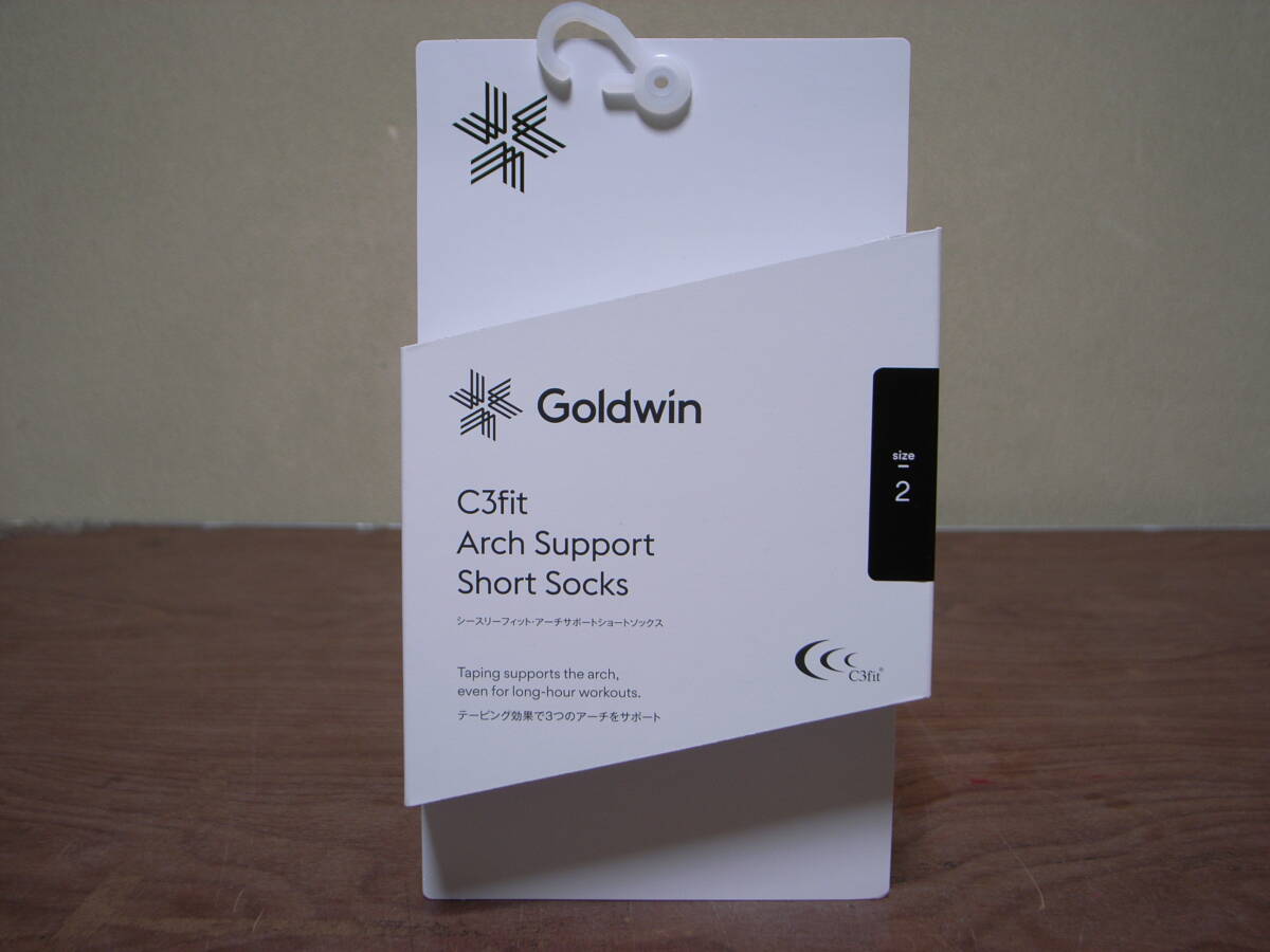 試着のみ/未使用品 Goldwin C3fit Arch Support Short Socks ブルー 2(M/24-26cm) シースリーフィット アーチサポートショートソックス_画像6