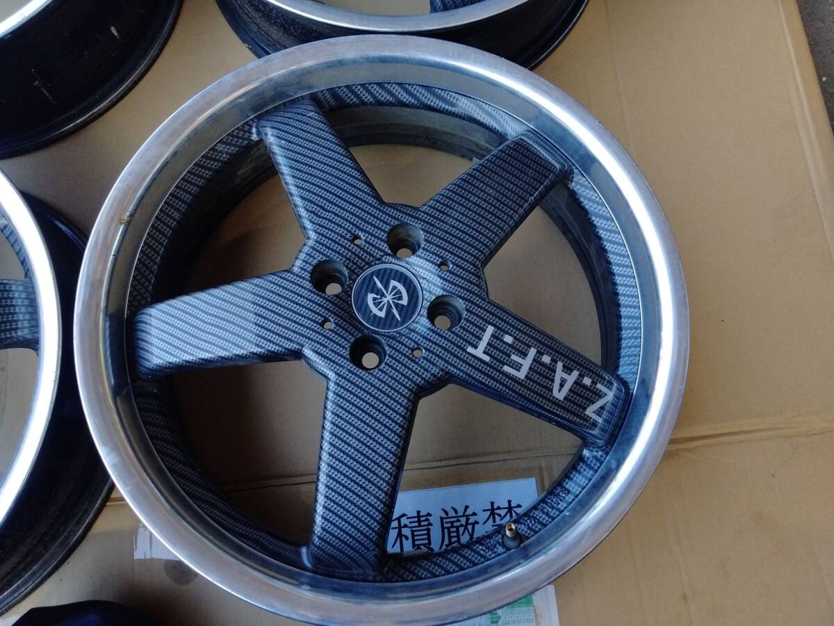 AUTOWAY オートウェイ アルミホイール 18×5.5J +45 PCD100 4穴 ホイール 4本 ガンダム ザフト Z.A.F.T 自家塗装_画像6