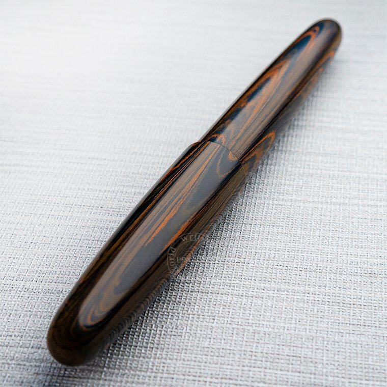 **[WANCHER/ one tea -] dream fountain pen DREAM PEN. evo Night marble Brown EF superfine natural rubber leaf volume type futoshi axis new goods single goods shipping /WA247BWNS