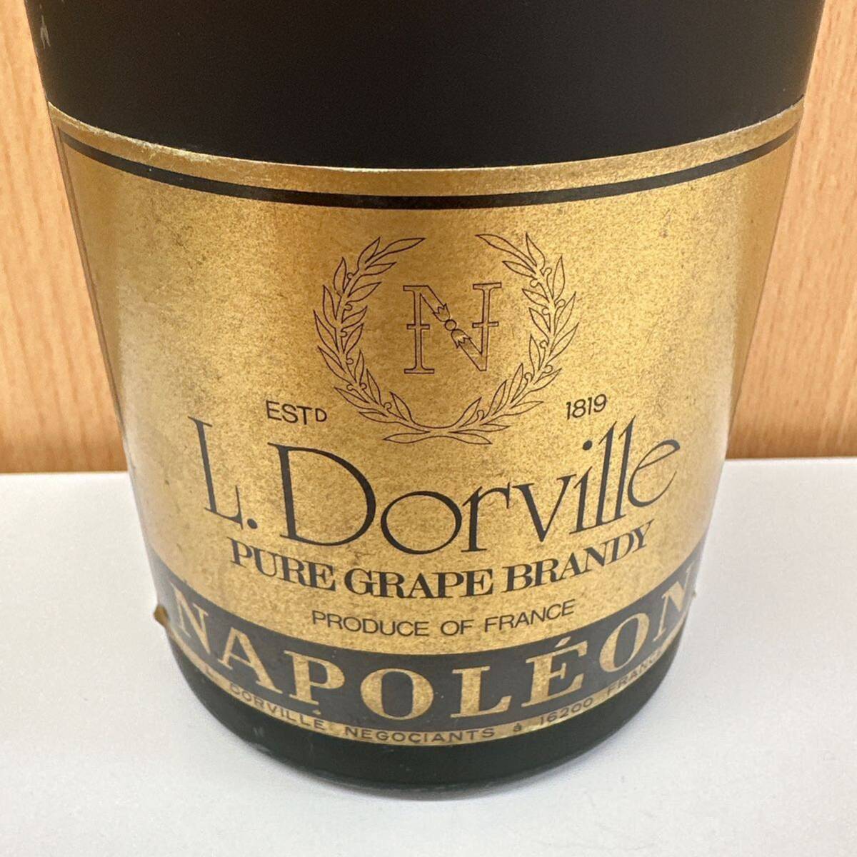 【M0510】※２０歳未満の者に対する酒類の販売はしません※未開栓 L.Dorville NAPOLEON ドーヴィル ナポレオン ブランデー 700ml 40%_画像2