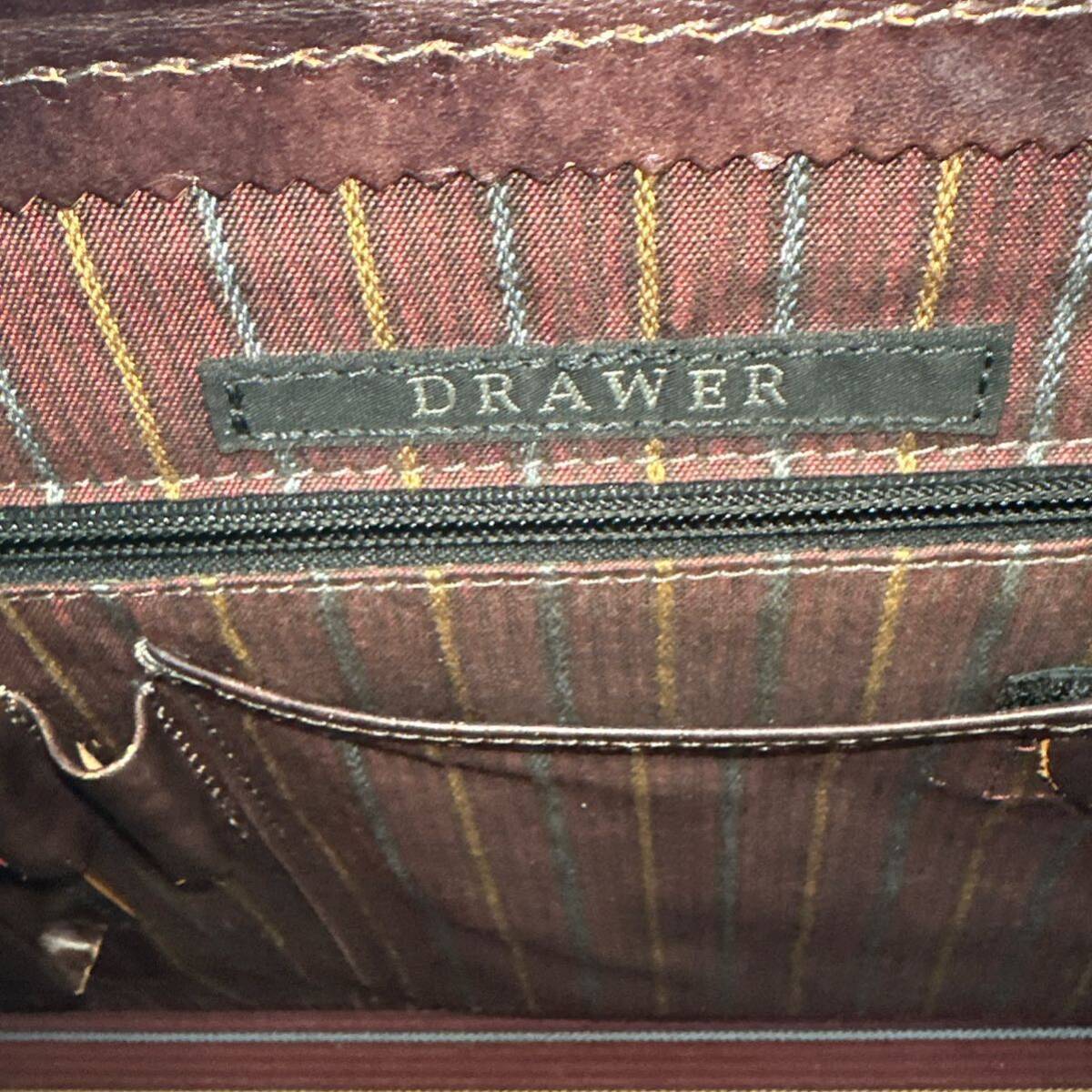 【TM0511】DRAWER ドゥロワー レザー ブラウン ブリーフケース メンズ ファッション小物 服飾小物 レトロ コレクション_画像7