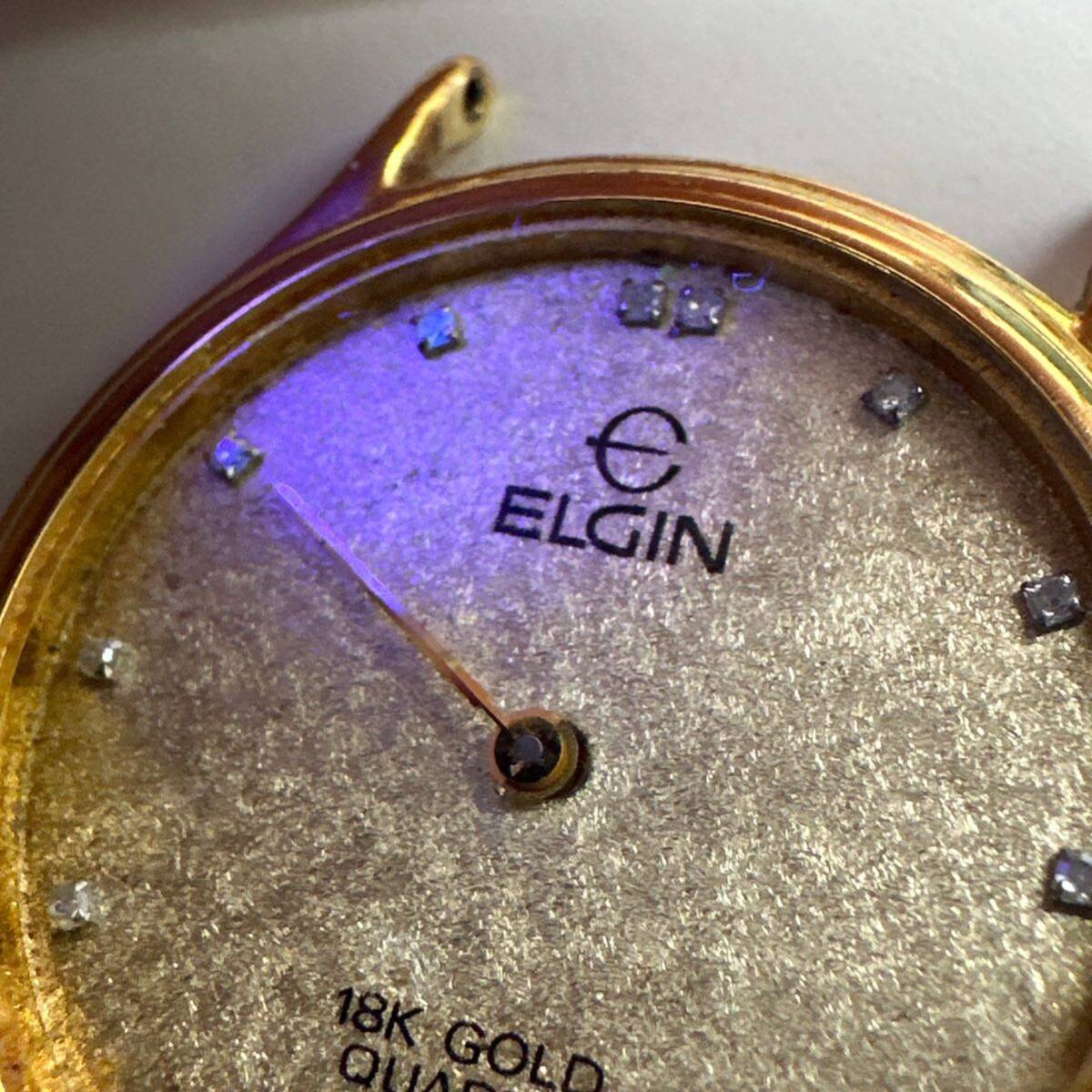 【TS0512】ELGIN エルジン 750 18K刻印 腕時計 FK-613 ジャンク 不動 ファッション小物 服飾小物 レトロ コレクション_画像4