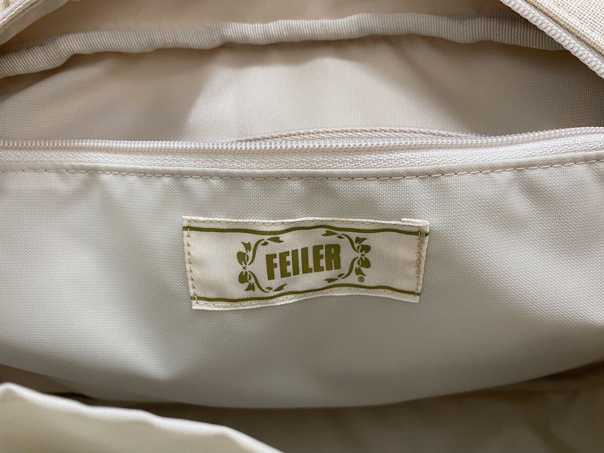【TK0502】FEILER フェイラー ハンドバッグ 花柄 鞄 ホワイト クリーム レディース ファッション おしゃれの画像5
