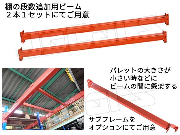 パレットラック スチールラック 重量棚 パレット棚 耐荷重 1000Kg スチール製 倉庫 物流センター 製造工場 自動車整備工場 などに 単体_画像7