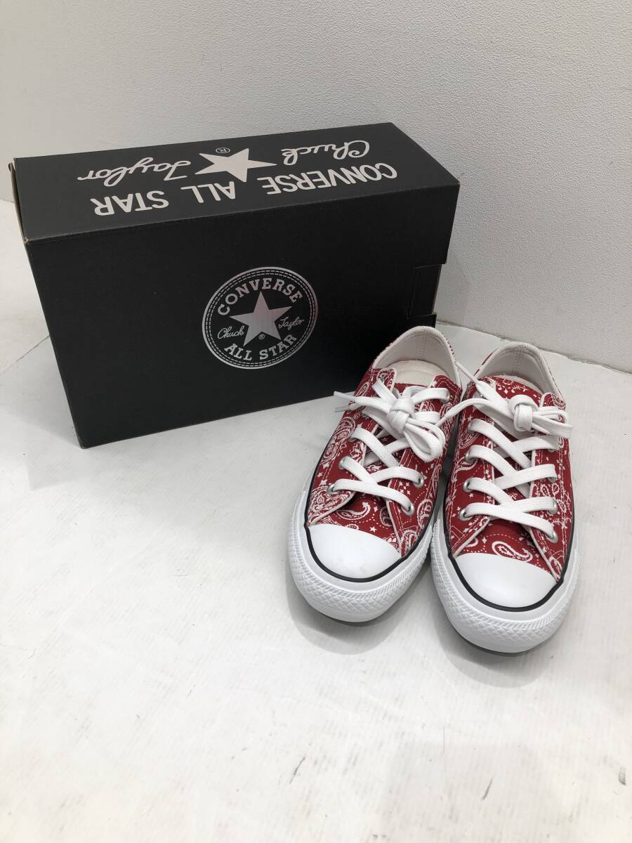 E◆ CONVERSE ALL STAR /コンバース オールスター /スニーカー /100 BANDANA OX /100 バンダナOX /1CK752 /サイズ 22.0CM /レディース /RED_画像1