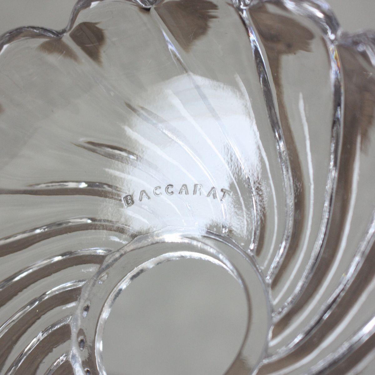 フランス オールドバカラ φ11.6cm小さな吊下げランプ アンティーク ガラス ミニ シャンデリア ペンダントライト シェード_画像7