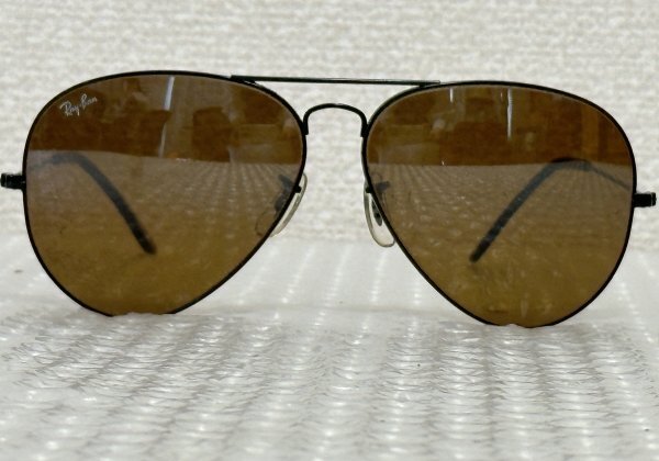 B&L RAY-BANboshu ром RayBan re- van 70-80s 62*14 USA авиатор солнцезащитные очки I одежда черный чёрный линзы Brown .011