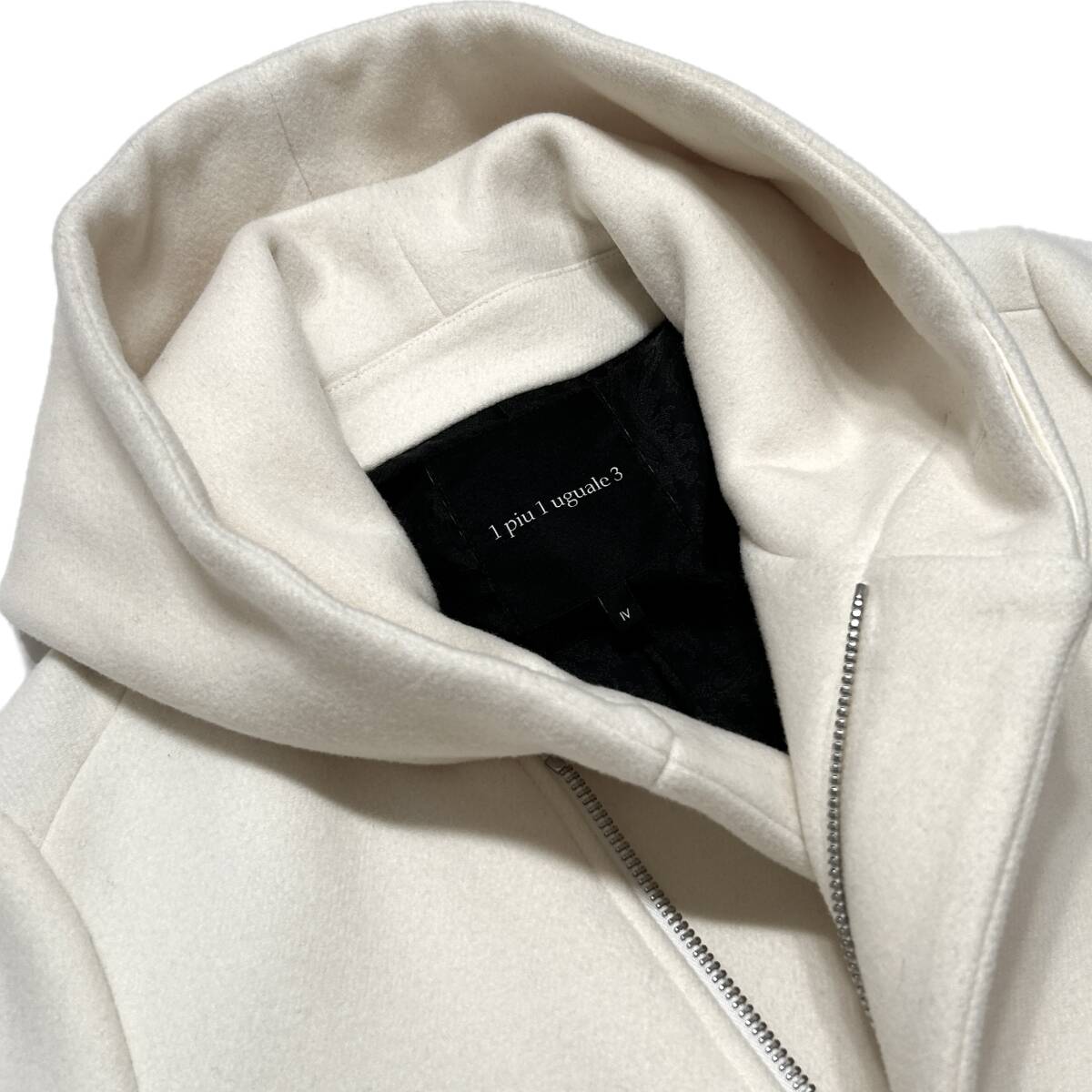 定価15万 1piu1uguale3 PESCA LAMB MELTON WRAP HOOD COAT Ⅳ 定価15万 1piu1uguale3 PESCA LAMB MELTON WRAP HOOD COAT Ⅳ