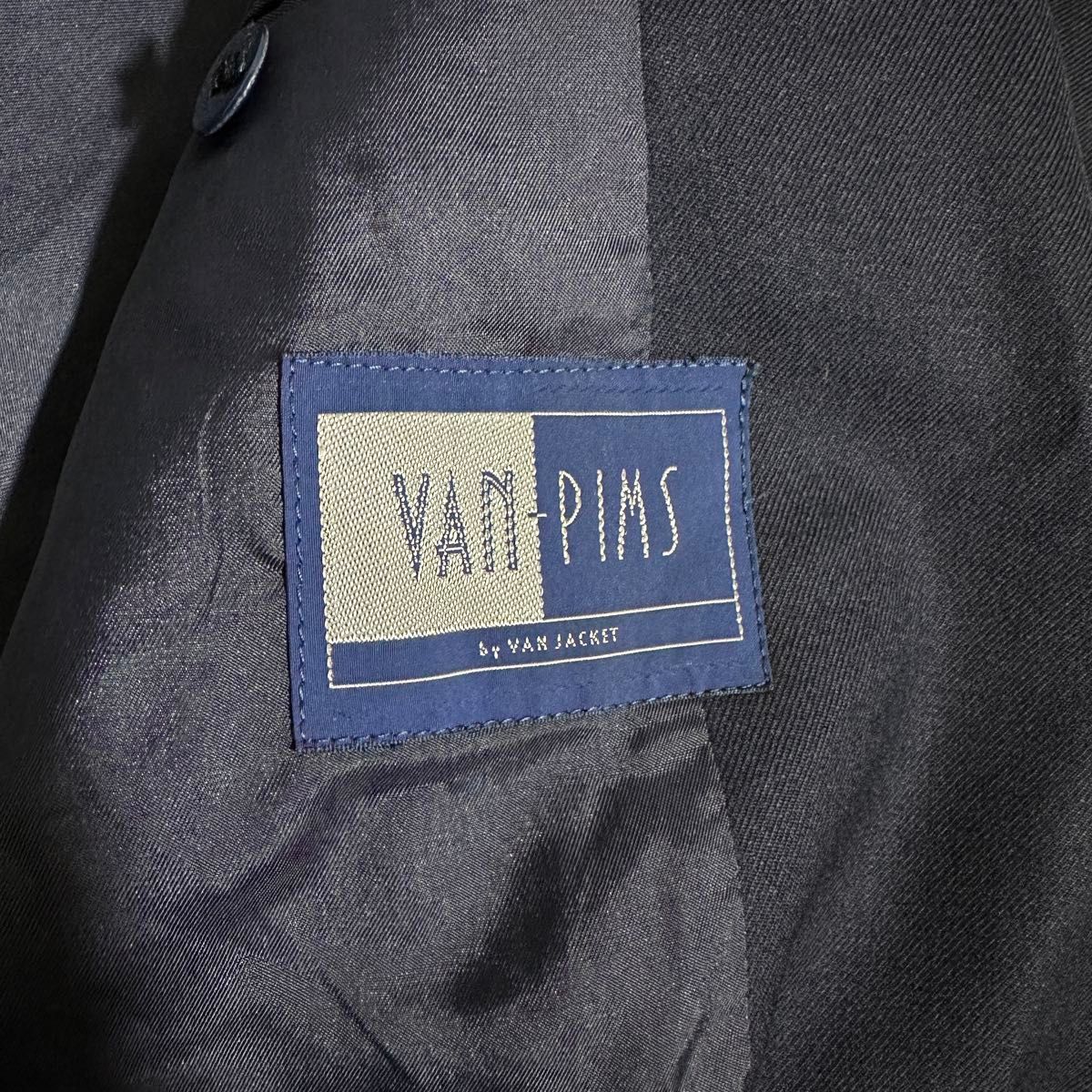 VAN JACKET ヴァンヂャケット　紺ブレザー　金ボタン　　ダブル　6つボタン　ネイビー　テーラードジャケット　メンズ　M