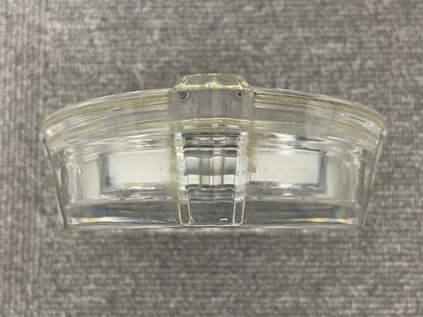 F121-I58-1829 HOYA ホヤ クリスタル 水晶 電子時計 クォーツ 置き時計 ガラス クリスタルガラス 彫刻 コンパクトサイズ_画像3