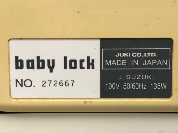 F306-I30-5889 JUKI ジューキ baby lock ベビーロック ミシン BL515 衣縫人 2本針 4本糸 フットコントローラー付 ※針動作確認済み_画像10