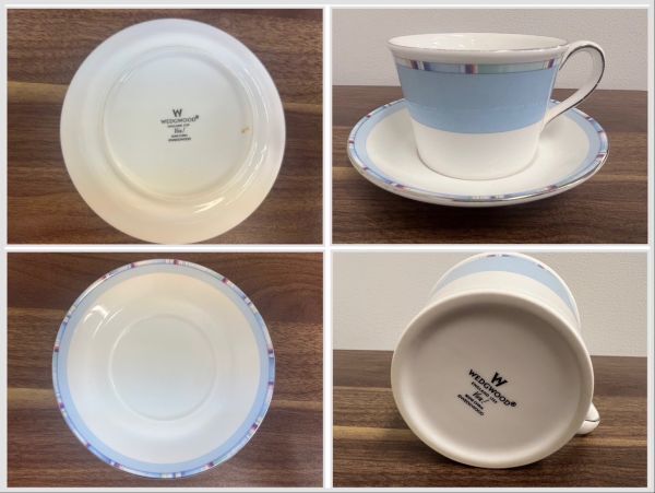 G649-CH3-869 Wedgwood ウエッジウッド ティーカップセット ワイルドストロベリー ピオニー コーヒーカップ＆ソーサー ビバ 3客セット_画像5