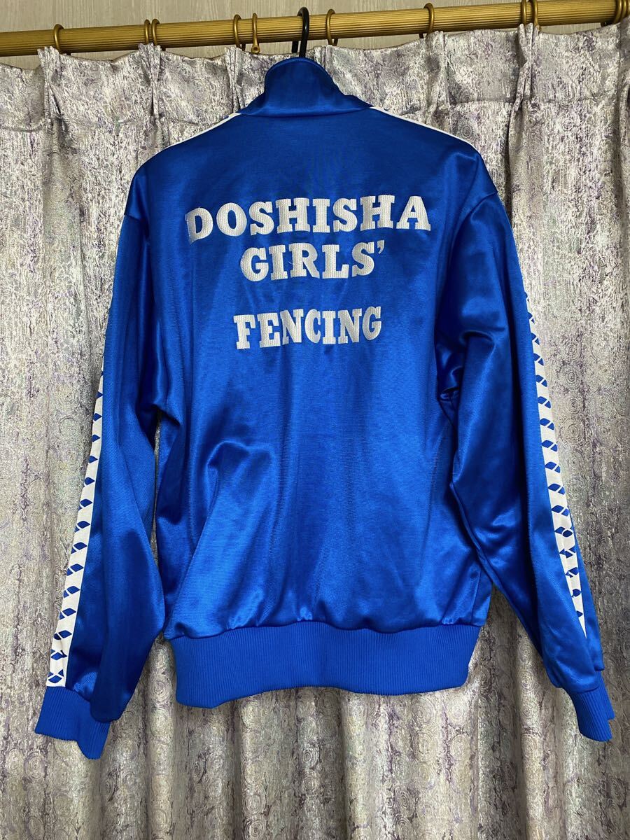 アリーナ DESCENTE デサント ジャージ トラックジャケット ジャケット 支給 フェンシング 同志社 arena fencing ユニフォーム レア 青_画像1