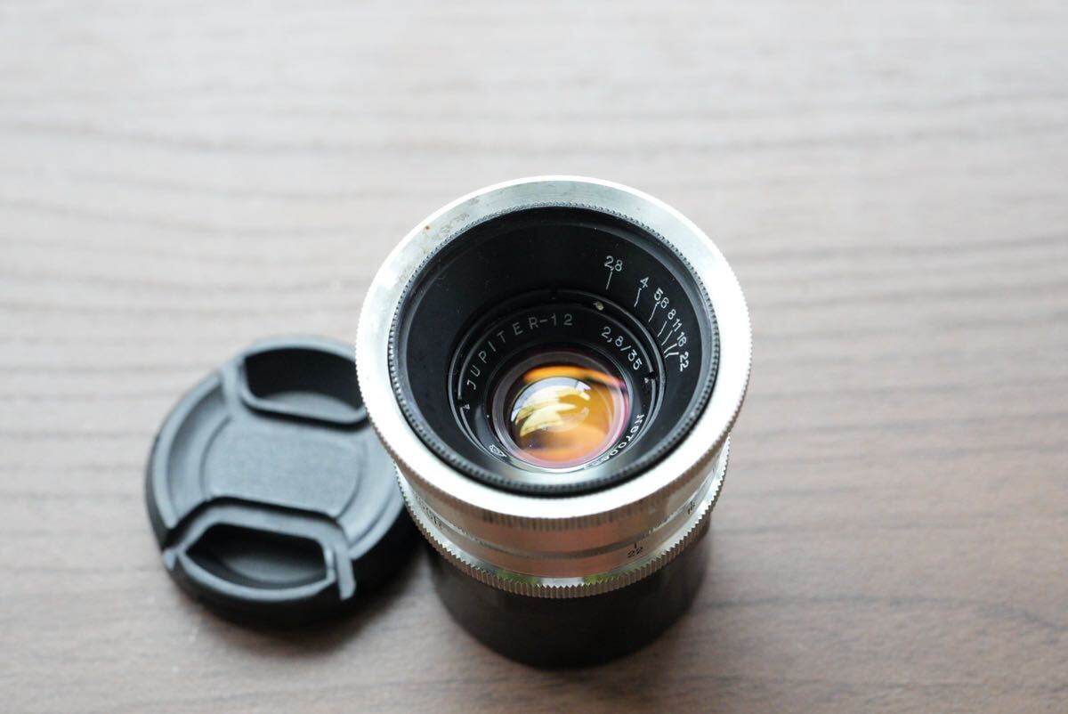 美品Jupiter-12 35mm f2.8 L39 ライカLマウント 超希少 シルバー Jupiter-12 35mm f2 8 L39 ライカLマウント