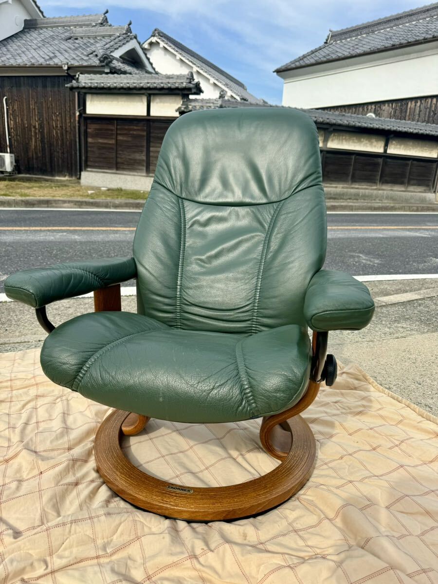 high class /EKORNES eko -nes/ -stroke less less chair /noru way / reclining / personal chair / single 1P 1 seater . sofa / Northern Europe / living study 