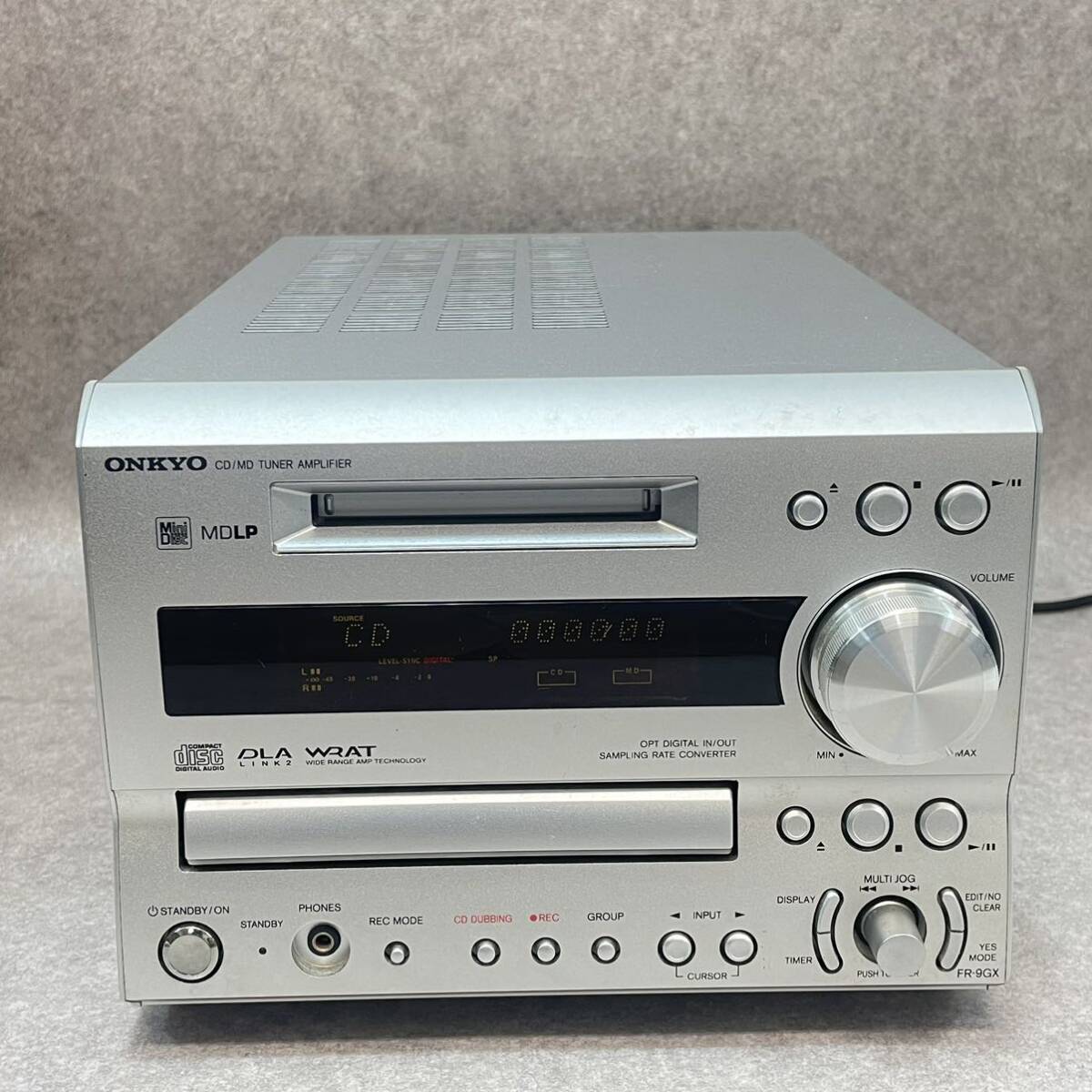 a4022*ONKYO FR-9GX CD MD secondhand goods electrification only verification 
