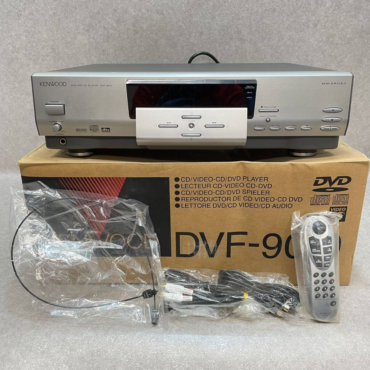 a5006*KENWOOD DVF-9010 DVD VCD CD PLAYER origin box attaching 