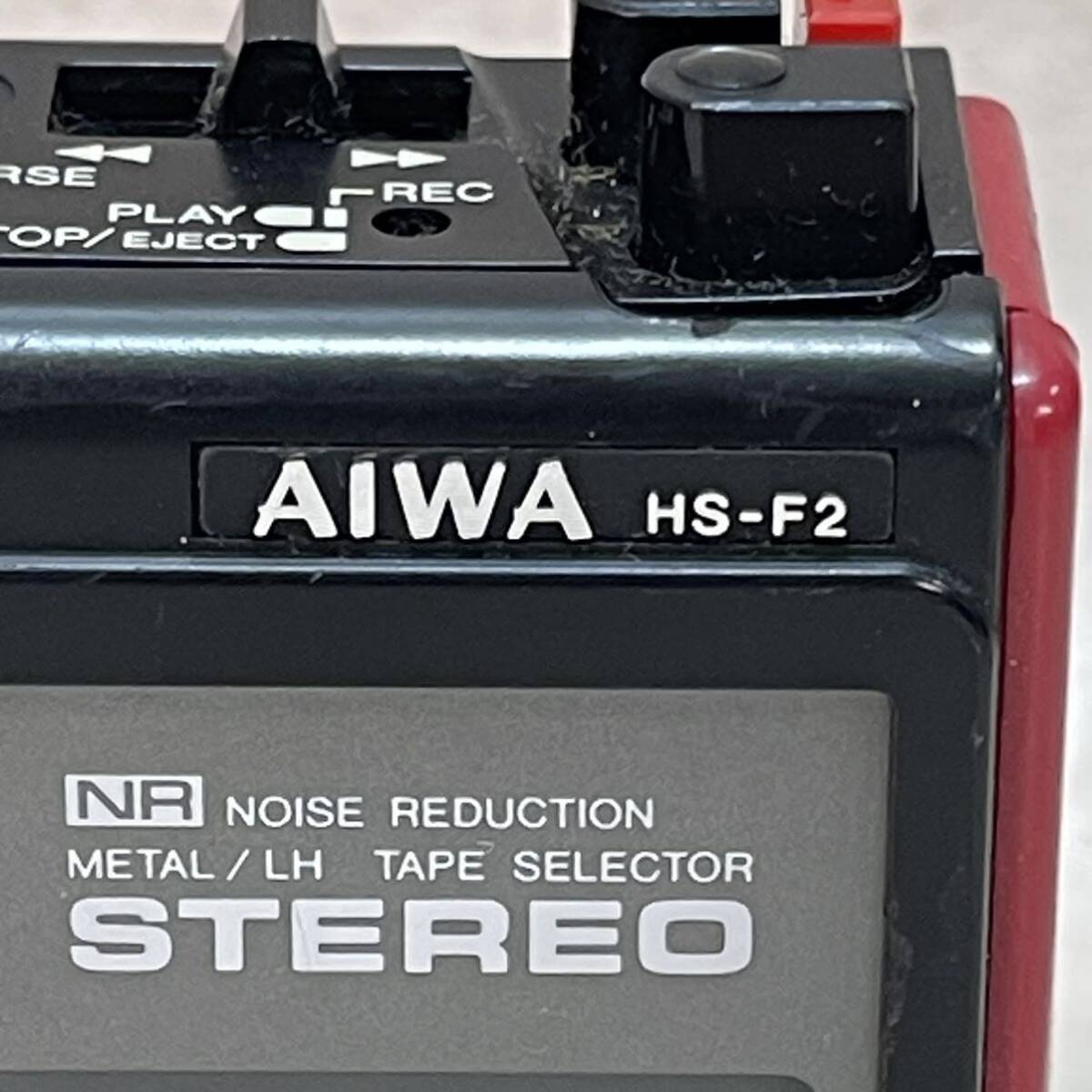 J5221* secondhand goods * electrification has confirmed * AIWA CassetteBoy Aiwa cassette Boy HS-P2 red red 
